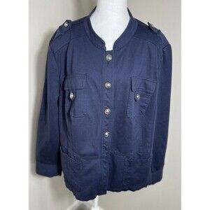 I.N.C. International Concepts Military Peplum Blazer Women’s 3X Ponte Stretch